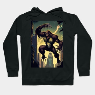 Giant Monster monkey attacking the city Hoodie